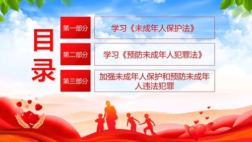 保护未成年人学习未成年人保护法讲座PPT课件公益宣传