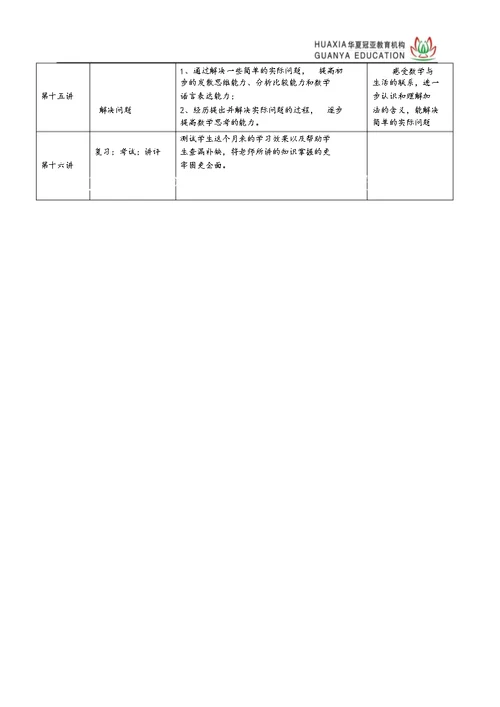 数学幼小衔接教学计划