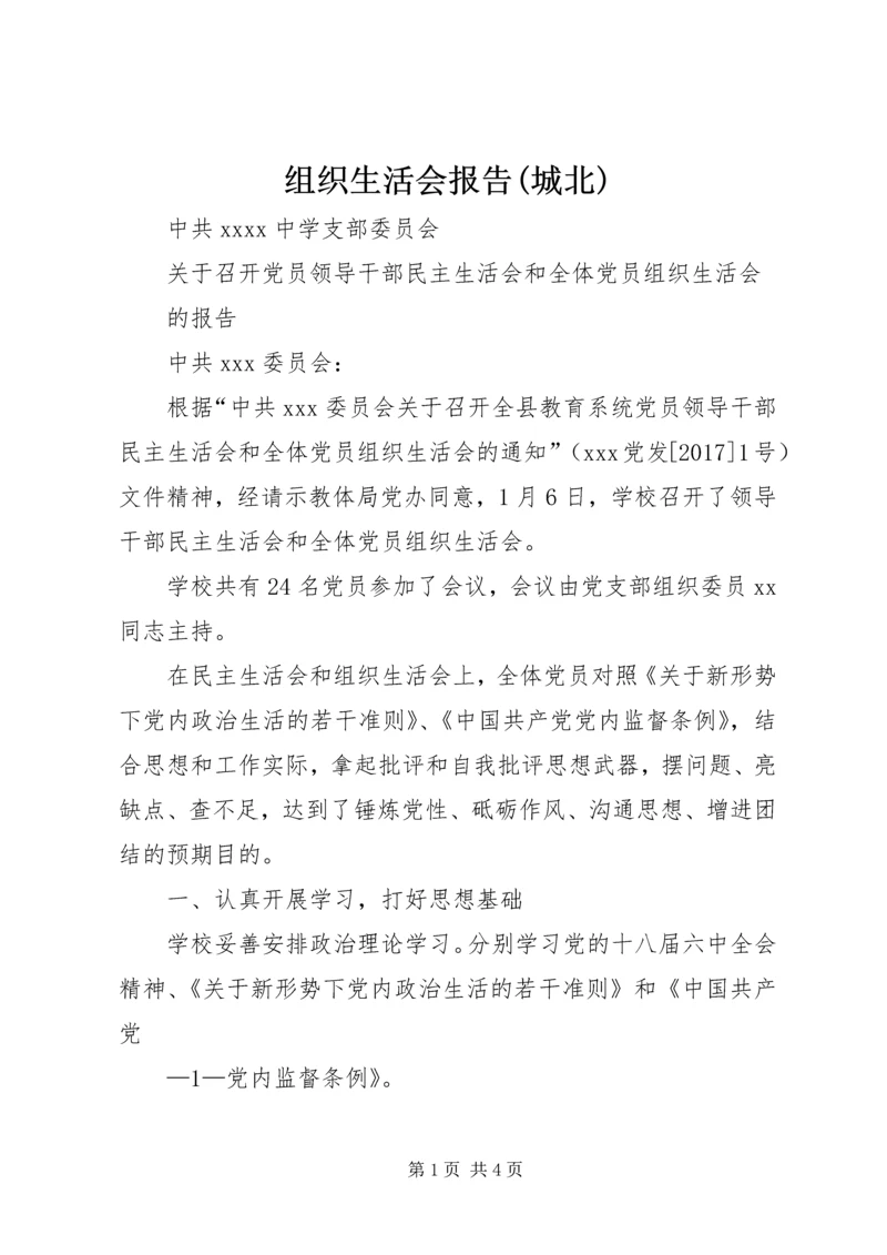 组织生活会报告(城北) (4).docx