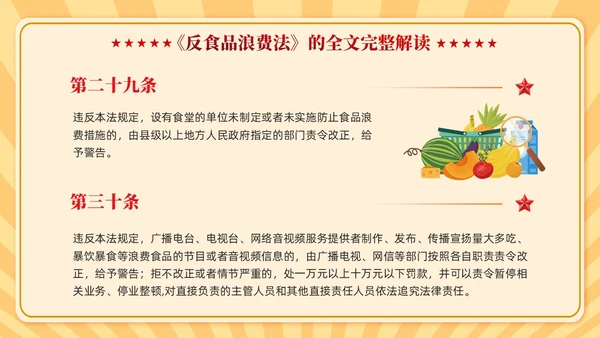 中华人民共和国反食品浪费法学习课件PPT党建