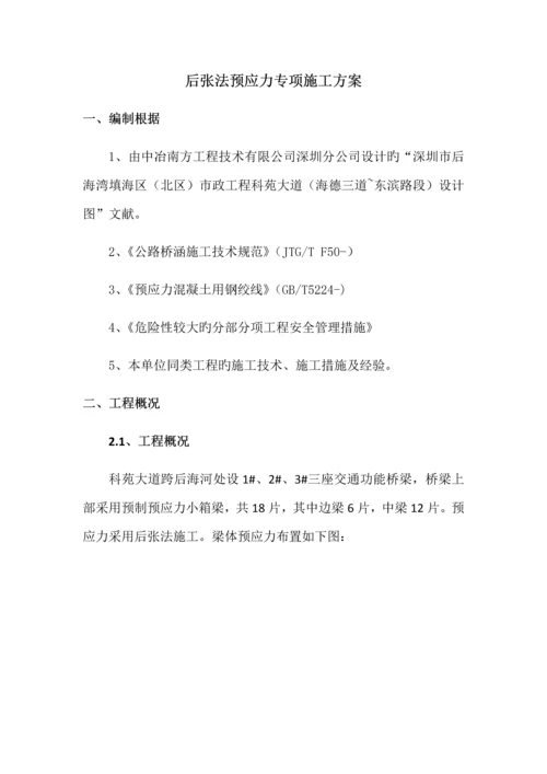 后张法预应力综合施工专题方案.docx