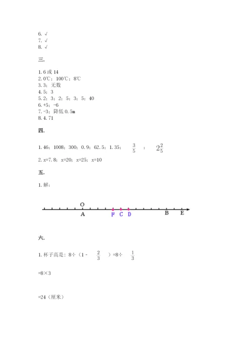 人教版六年级数学小升初试卷附参考答案（综合题）.docx