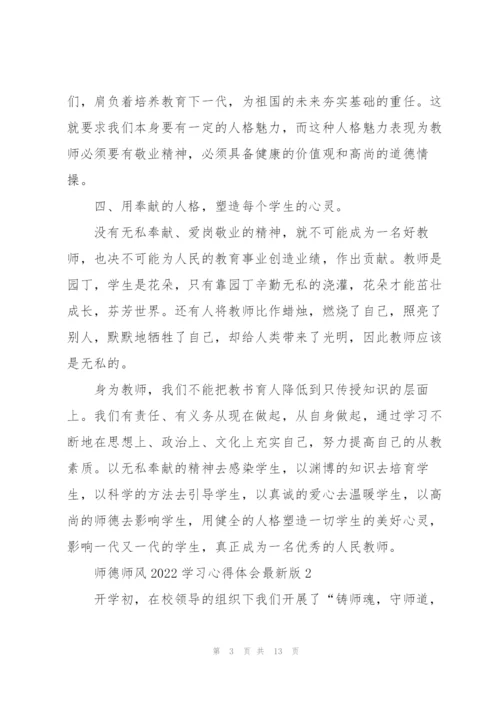 师德师风2022学习心得体会版.docx