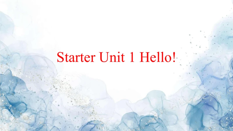 2024新人教版七年级英语上册Starter Unit 1精选练习题课件