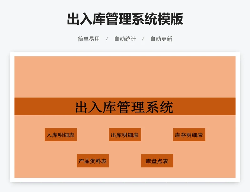 出入库管理系统模版