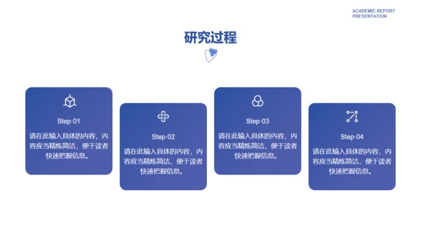 淡雅蓝紫色简约学术汇报通用PPT模板