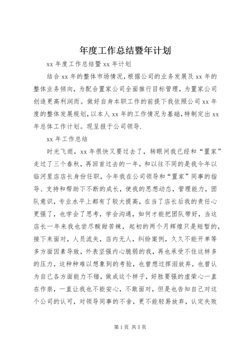 年度工作总结暨年计划.docx