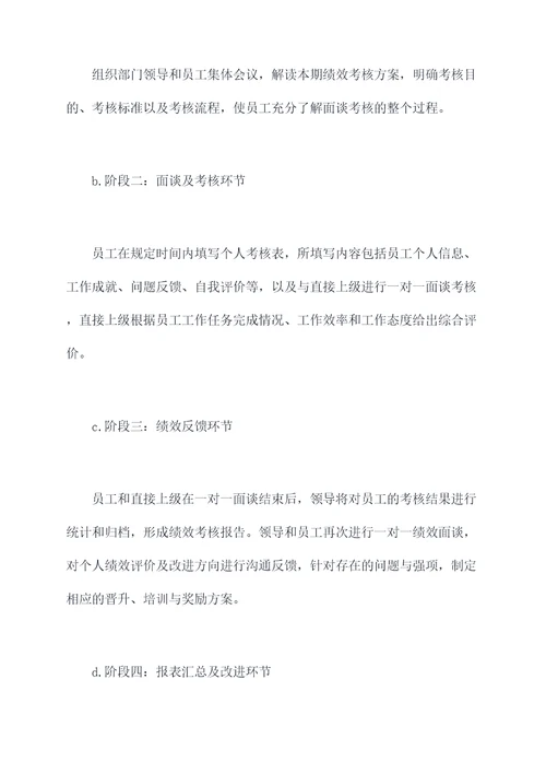 绩效管理面谈考核方案模板