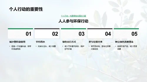 绿色生活，我行我素