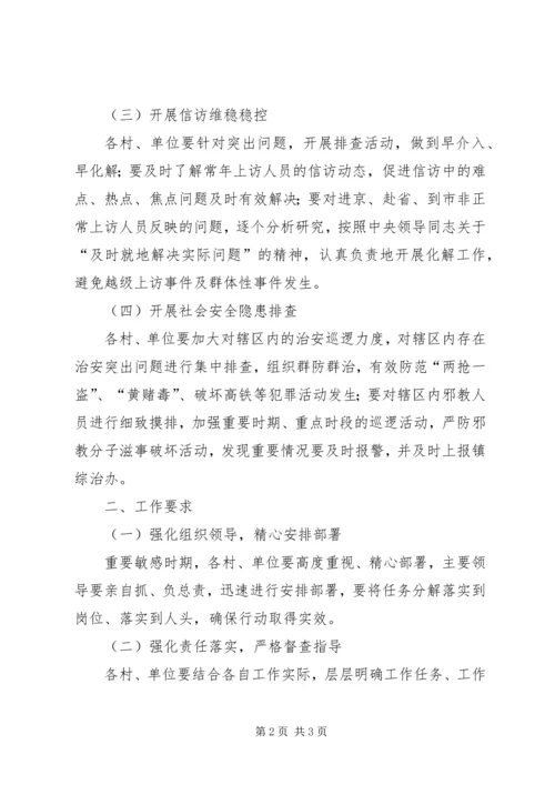 乡镇重要敏感时期维稳工作方案.docx