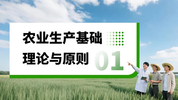 绿色商务风现代农业生产技术与实践创新PPT模板
