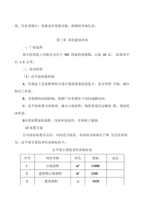 医药化工有限公司扩建工程项目可行性报告