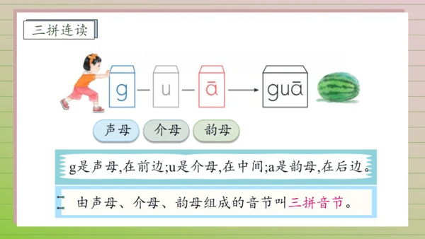 【课堂无忧】汉语拼音-5. g k h 任务型教学（第1课时）（课件）