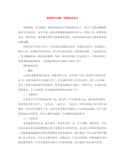 精编之班级团支部第一学期总结范文.docx