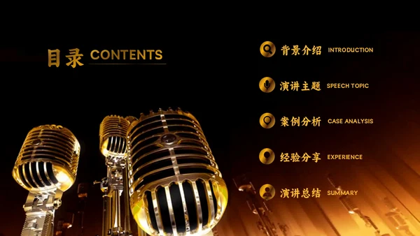 我是演讲家金话筒通用PPT模板