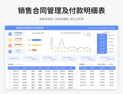销售合同管理及付款明细表