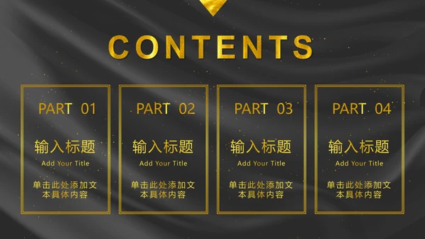 黑金商务风年终汇报PPT模板