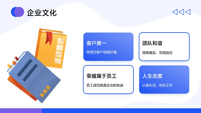 简约插画风并列关系4项PPT