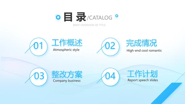 蓝色大气年中工作总结商务动态PPT