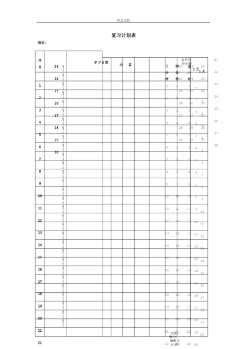 艾宾浩斯遗忘曲线背单词表格(打印方便)讲课讲稿.docx