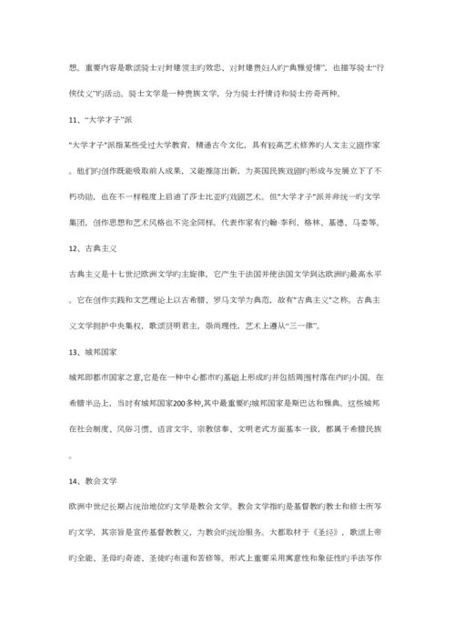 2023年外国文学专科练习题库及答案.docx