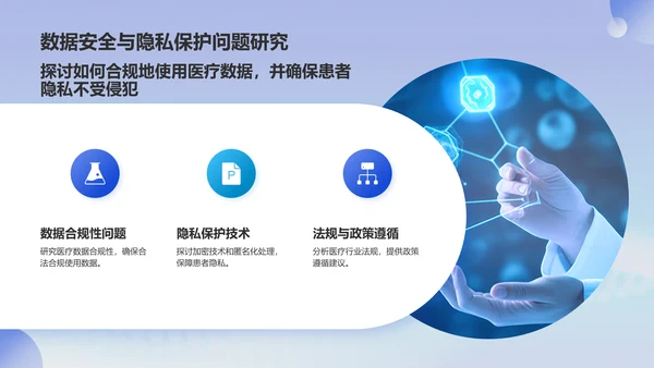 蓝色科技风AI在医疗健康领域的应用PPT模板