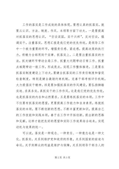 学习《关键在于落实》一点心得体会 (2).docx