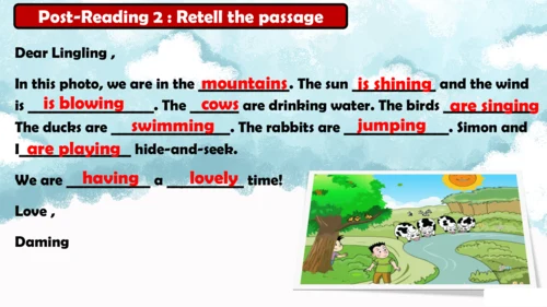 Module3 Unit2 The cows are drinking water 课件(共31张P