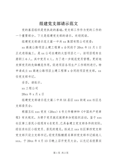 组建党支部请示范文.docx