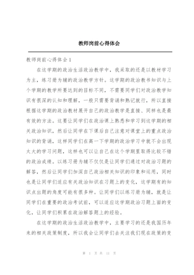 教师岗前心得体会.docx