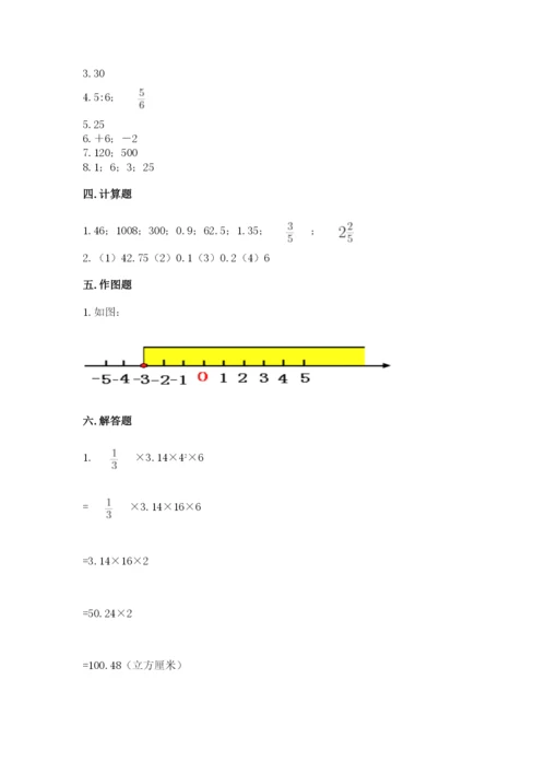 沪教版数学六年级下册期末检测试题含答案（夺分金卷）.docx