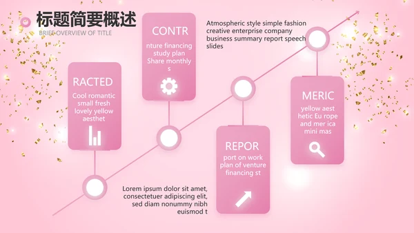 粉色时尚化妆品周年庆ppt模板活动策划方案
