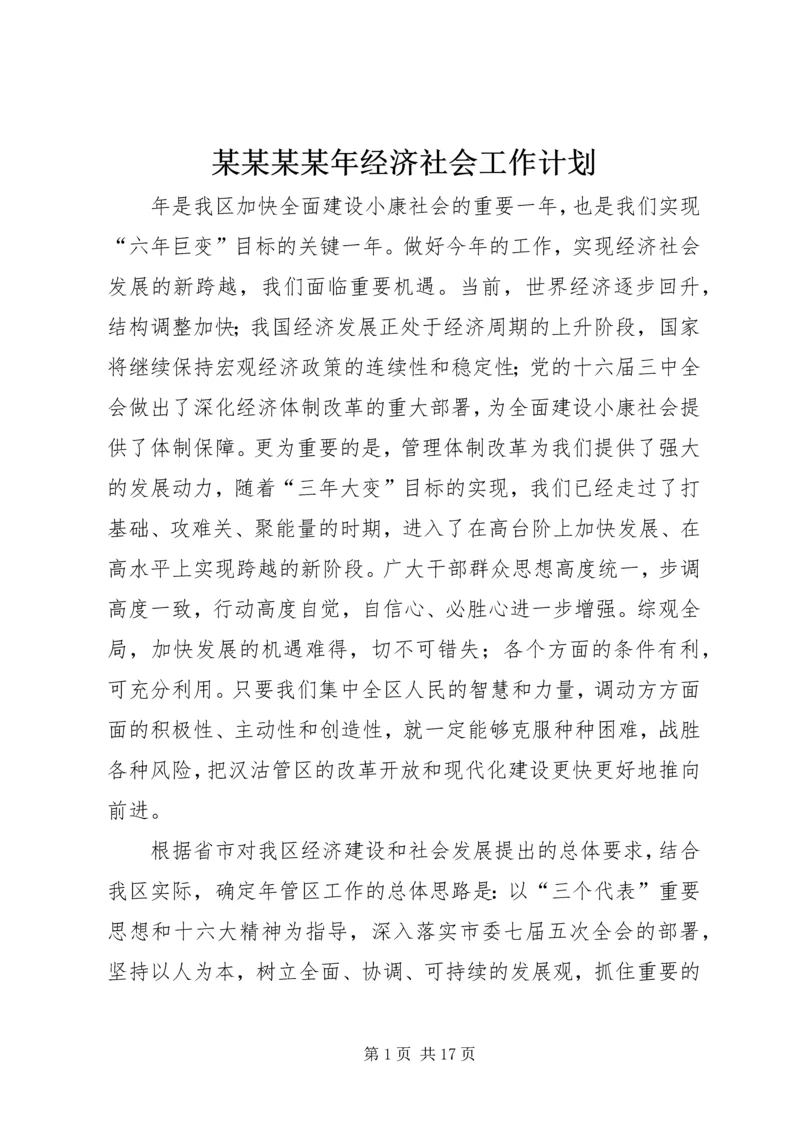 某某某某年经济社会工作计划.docx