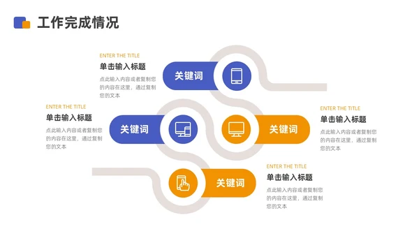 蓝色橙色商务风采购年中工作总结汇报PPT模板年中总结