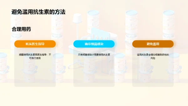 3D风生物医疗教学课件PPT模板