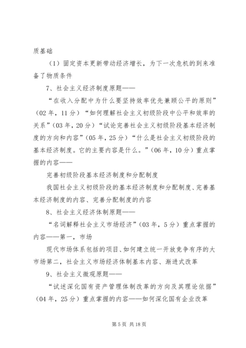 人大周文教授政治经济学冲刺提纲.docx