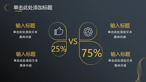 黑金商务汇报总结PPT模板