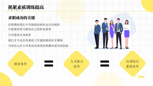 插画风格就业能力课件PPT就业指导