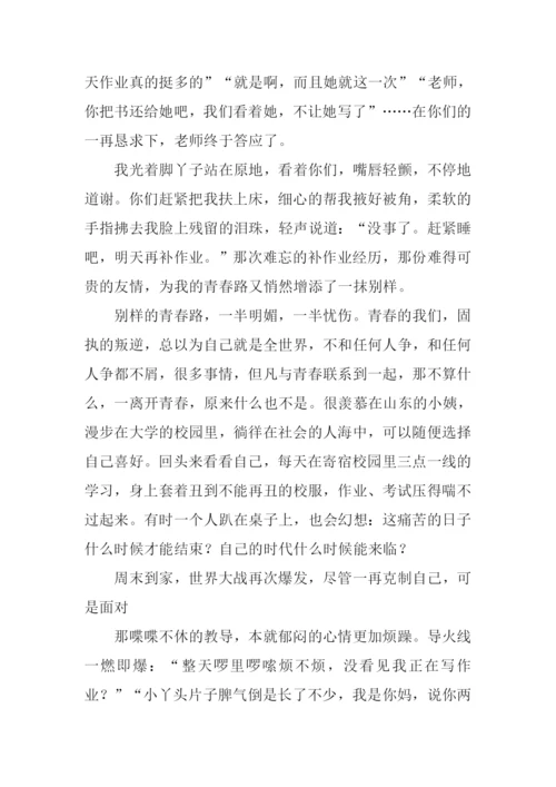 别样的青春路作文.docx
