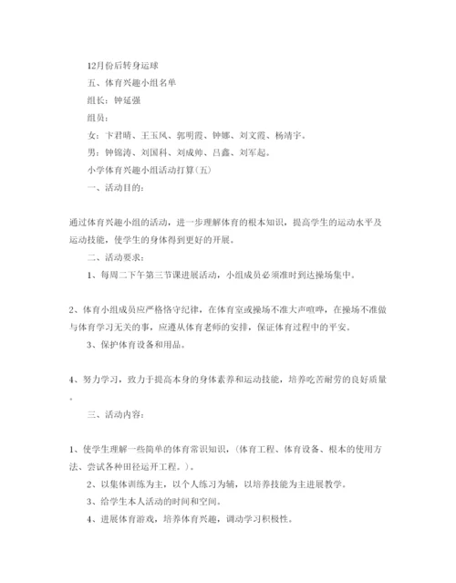 精编小学体育兴趣小组活动参考计划范文五篇.docx