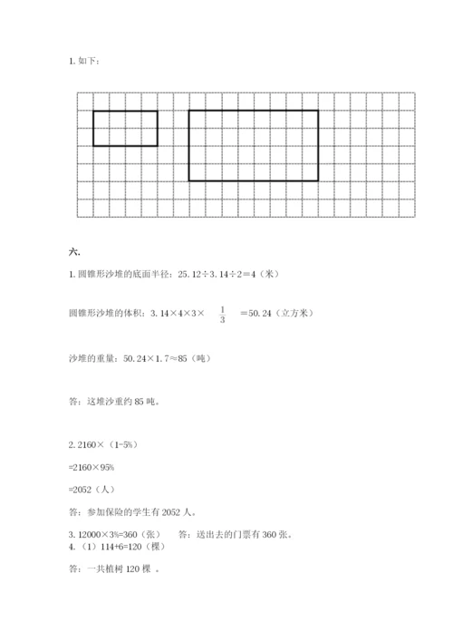 西师大版数学小升初模拟试卷带答案（夺分金卷）.docx