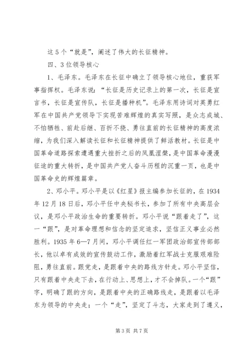 从弘扬长征精神谈加强党的政治建设.docx