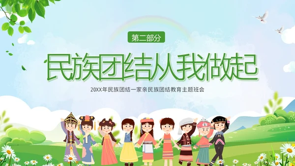 民族团结一家亲民族团结月主题班会PPT课件