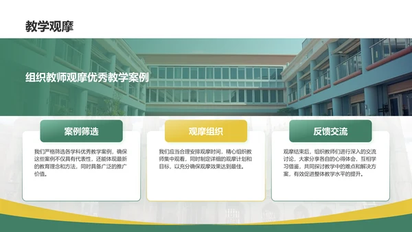 绿色商务风学校部门月度工作计划PPT模板