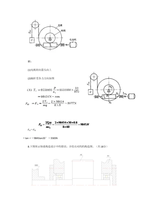 2023年天津大学机械原理与机械设计考研专业课真题及答案.docx