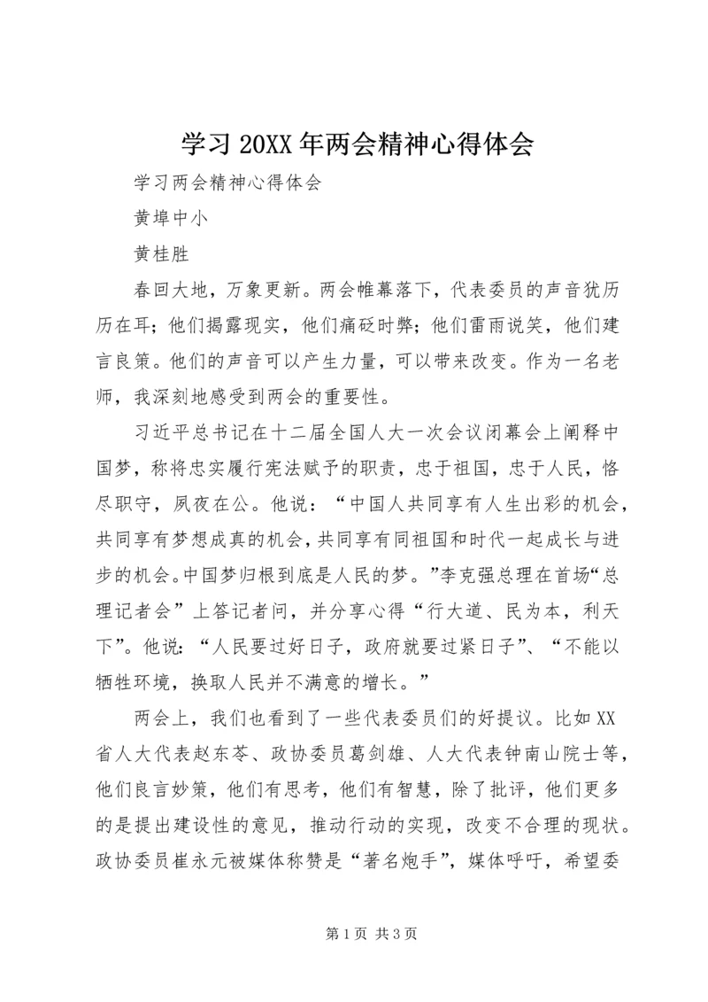 学习20XX年两会精神心得体会 (7).docx