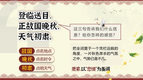 桂枝香金陵怀古诗歌鉴赏解析PPT模板
