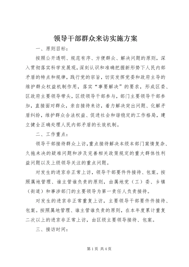 领导干部群众来访实施方案.docx