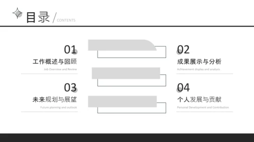 黑色极简风通用行业工作总结PPT模板