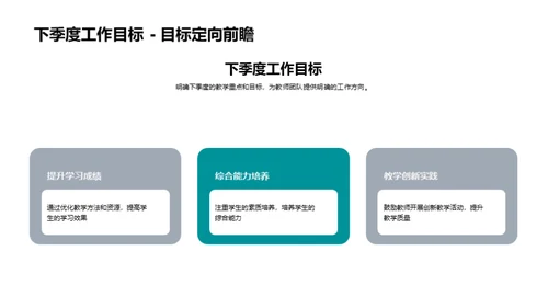 季度教学成果与展望